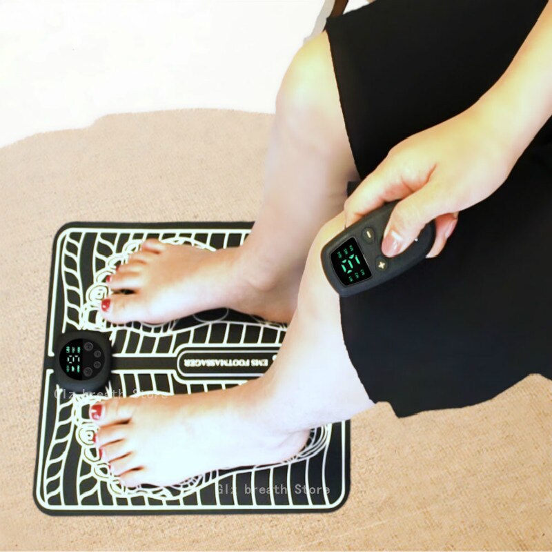 Masseur de pied tapis de massage rechargeable électrique pour massage des pieds, soulagement de la douleur, stimulateur musculaire 